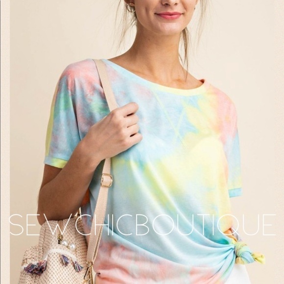 Last! Multi Color Tie Dye T-shirt - Picture 3 of 8